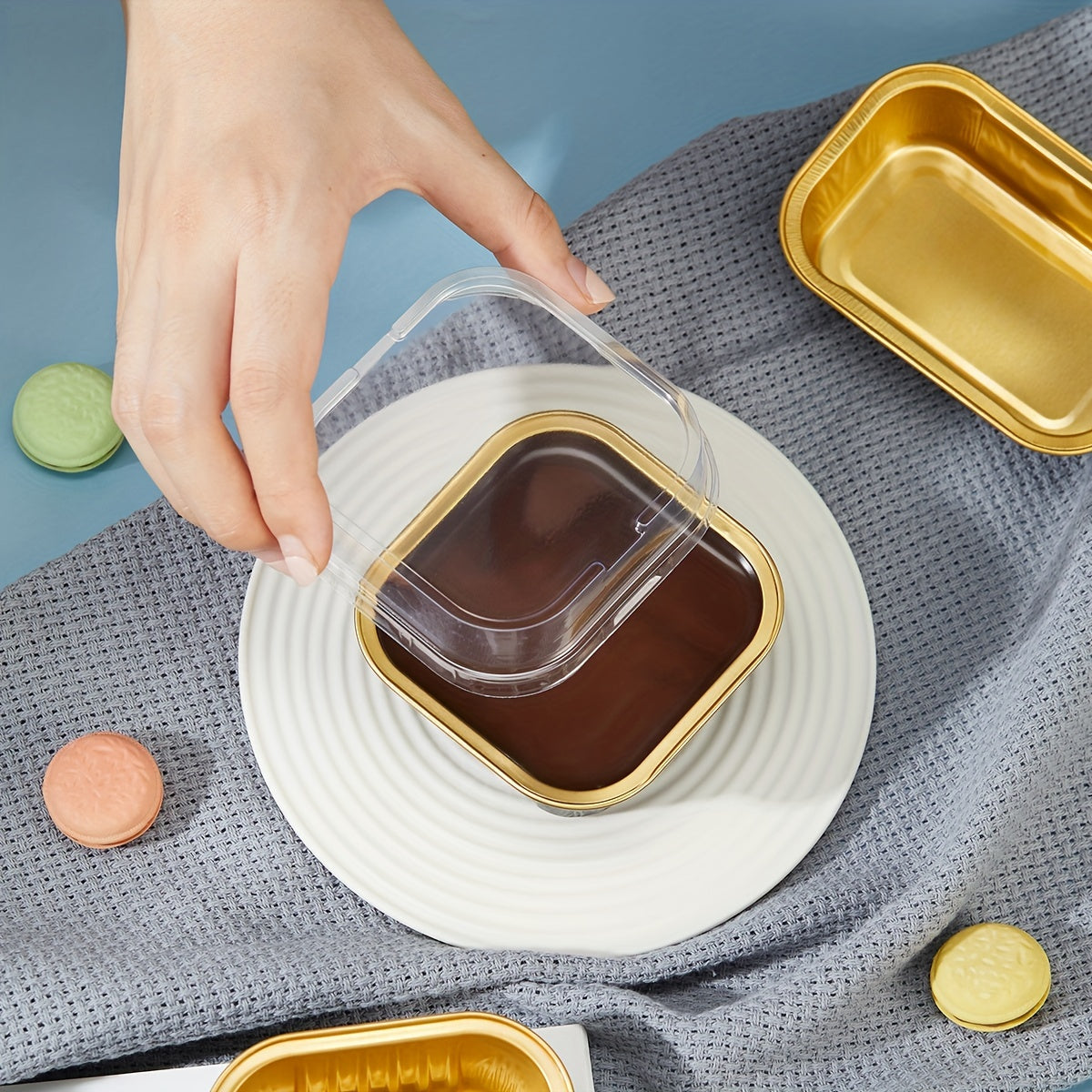 Disposable Mini Loaf Pans with Lids Set of 10 20 30 5oz Aluminum Foil Baking Tins for Mini Cakes Brownies Bread Black Gold