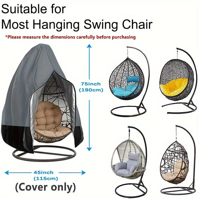 Funda para silla colgante exterior 210D con cremallera para sillas tipo huevo y columpios de patio