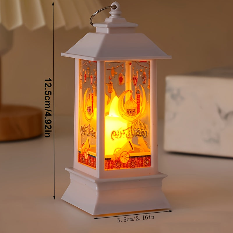 Rustic LED Lantern for Home Decor and Festive Celebrations Battery Operated Plastic Traditional Style