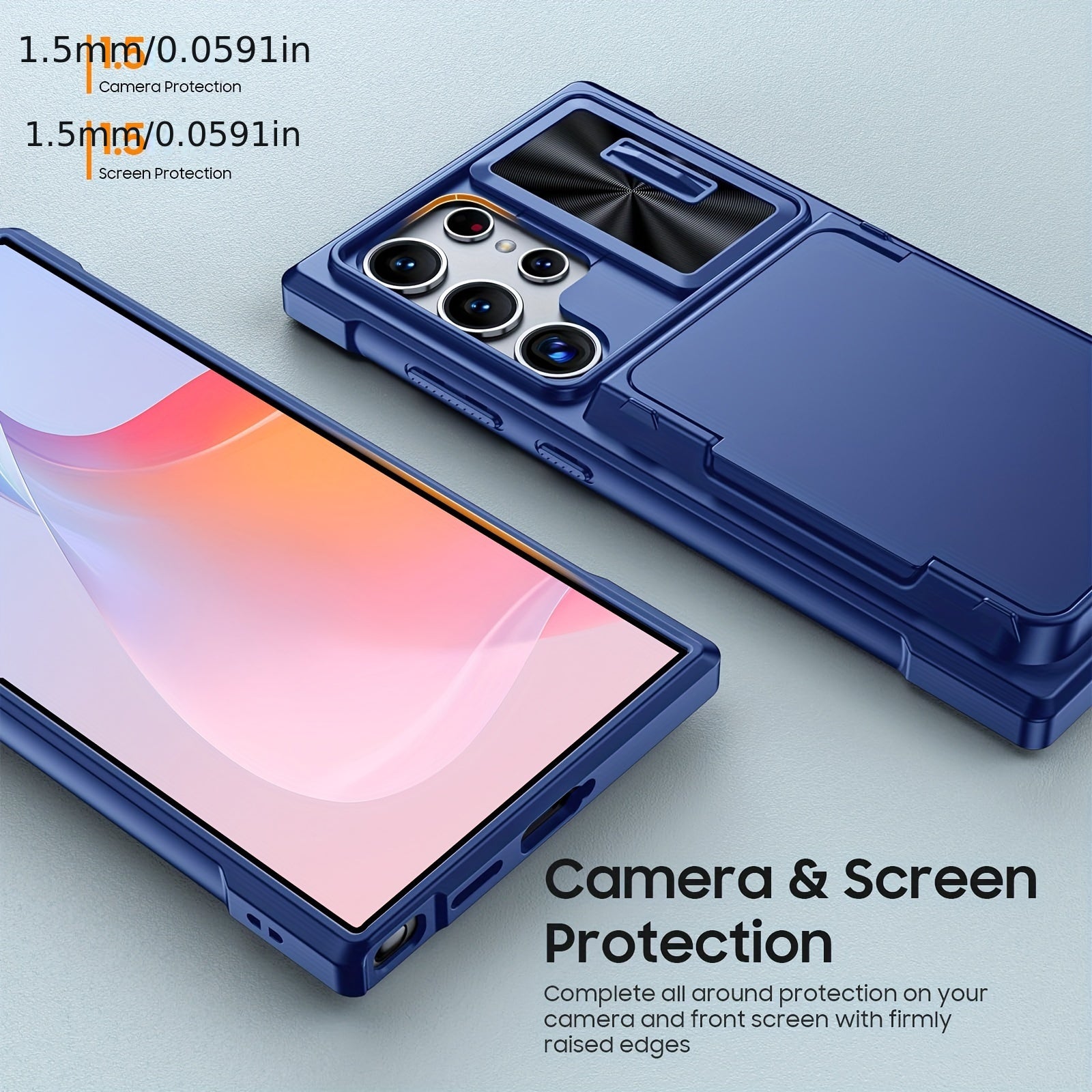 Samsung Galaxy S24 Ultra Wallet Case with RFID Blocking Card Holder and Kickstand