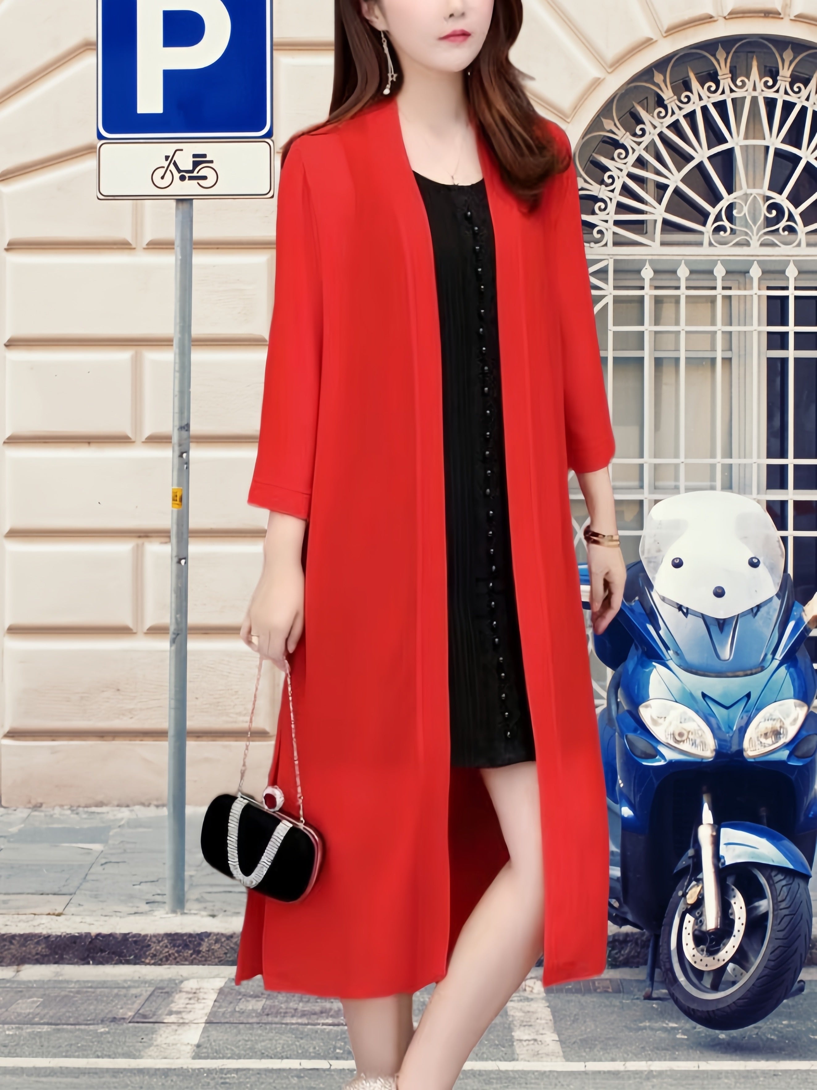 Women's Chiffon Cardigan Sun Protection Shawl Versatile Outerwear for Adults