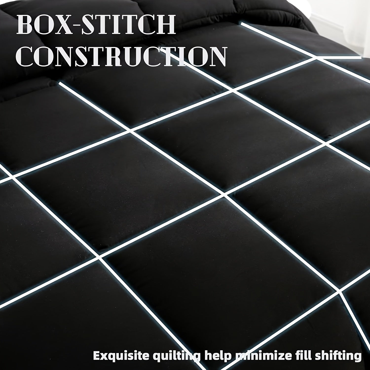 Пуховое одеяло с простеганым полиэстером на все сезоны с угловыми вкладками