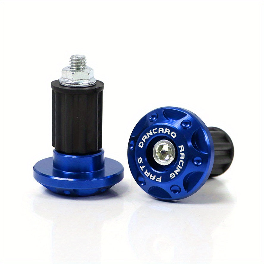 Motorcycle Handlebar End Caps Aluminum Alloy Golden Plug Fit Cruiser Bike