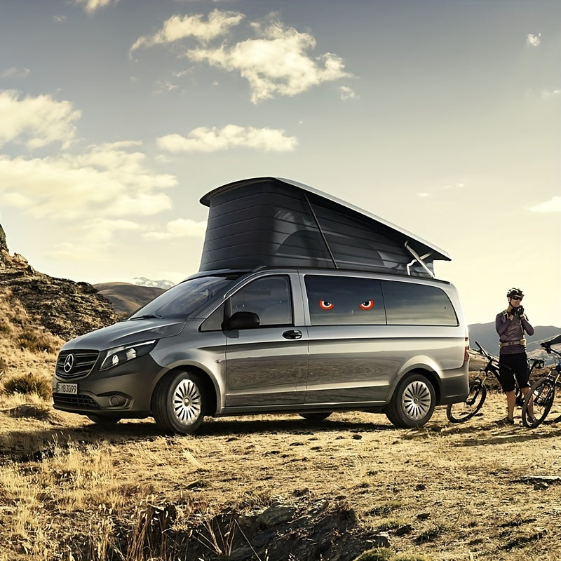 2pcs LED Car Lights USB Powered No Wiring Flex Display Red Yellow