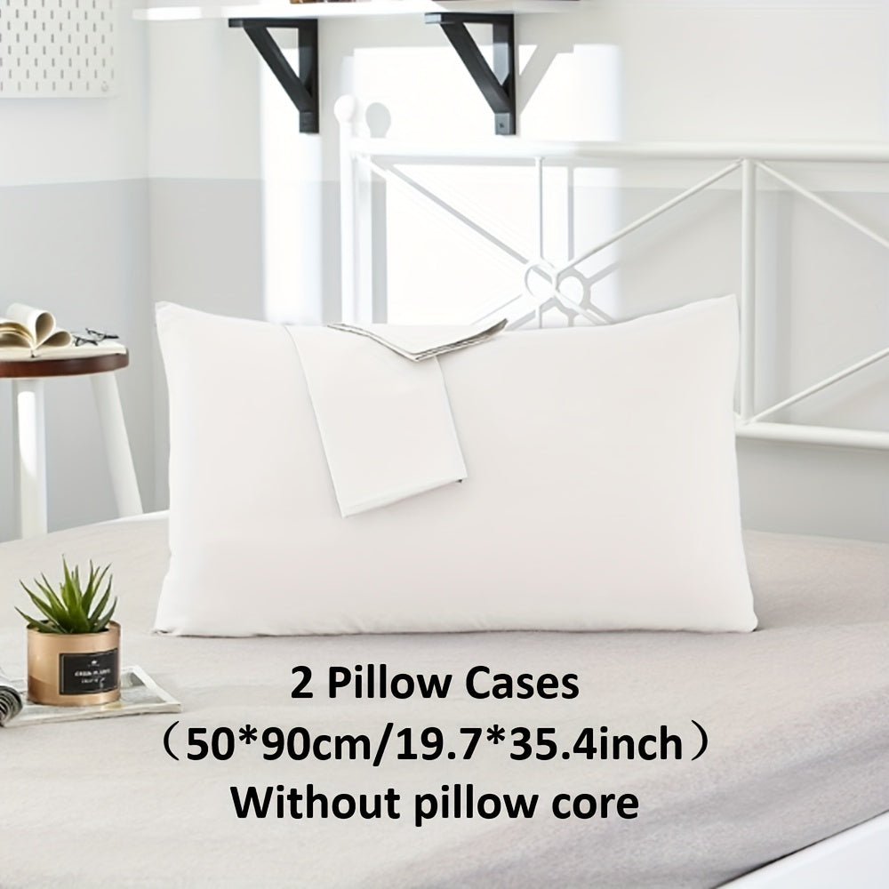 Polyester Pillowcases Set for Bedroom Breathable Soft Skin-Friendly