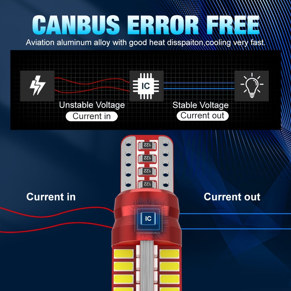 2 dona T10 168 192 W5W LED Canbus Avtomobil belgilash, parkovka, burchak chiroq, oq