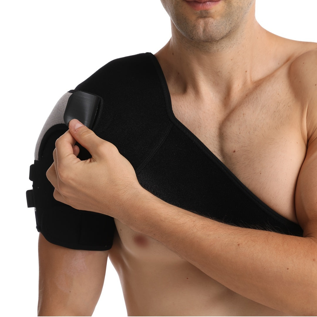 Almohadilla eléctrica de calefacción USB portátil con control de 3 temperaturas, correa ajustable, negro y gris