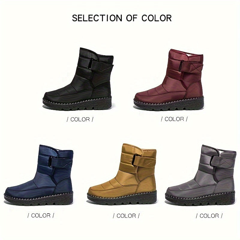 Women's Winter Snow Boots Warm Lined Anti-Slip High-Top Black Cover