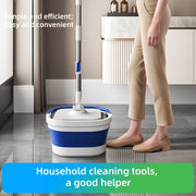 Stainless Steel Spin Mop and Bucket Set with Rotary Mop for Home and Car Cleaning