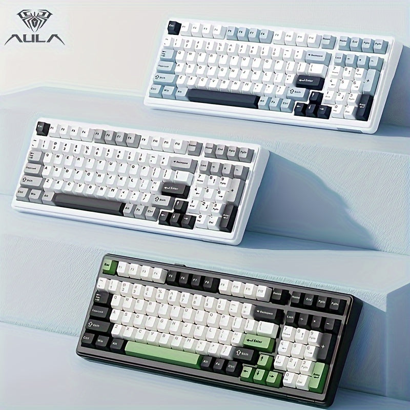 Mechanical Gaming Keyboard RGB Backlit 99 Keys Wireless Wired Hot Swap PBT Type-C