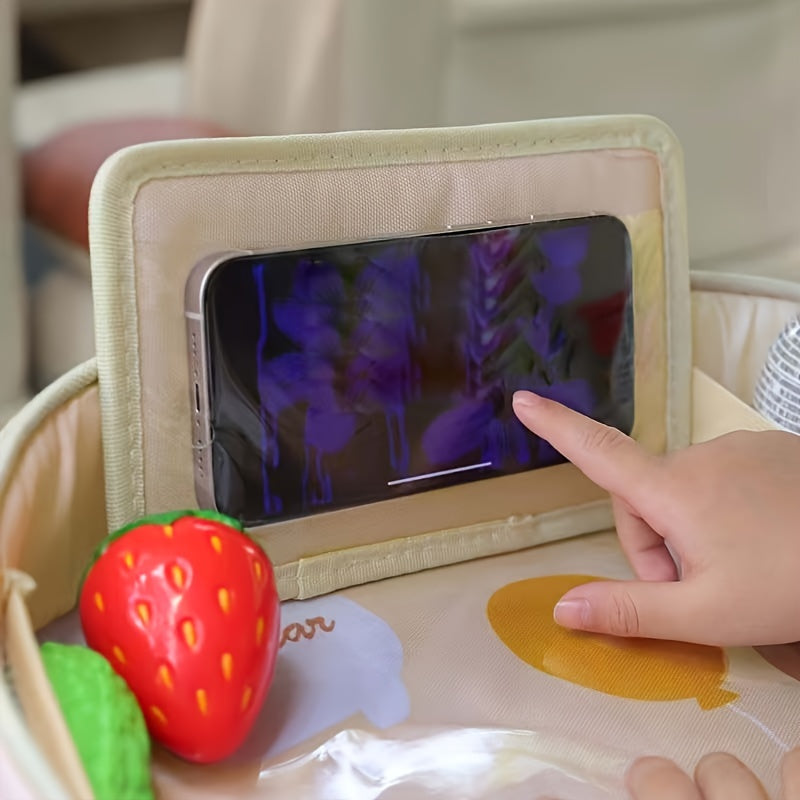 Cartoon Car Seat Tray Waterproof Stroller Tray with Storage