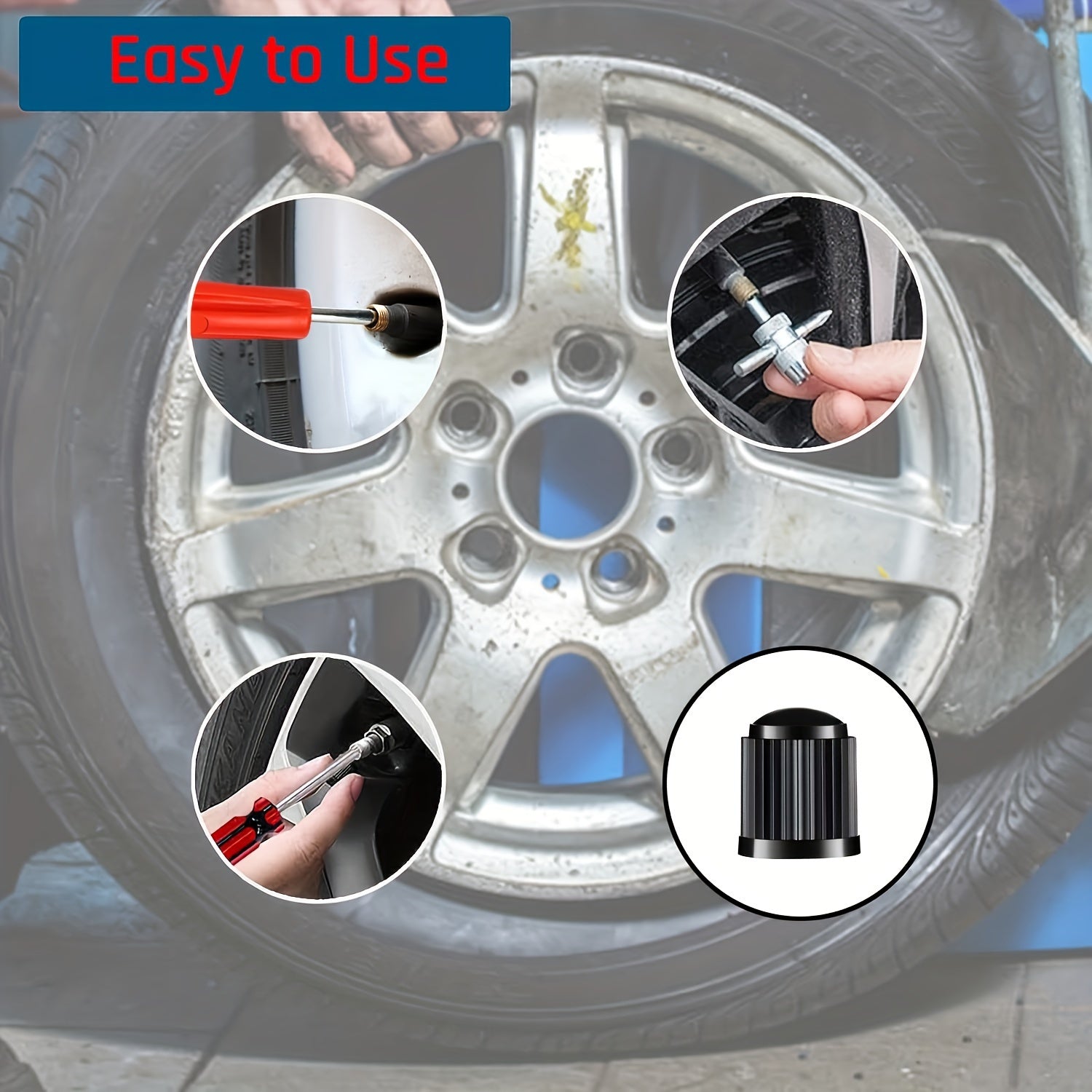 Набор инструментов для ремонта кондиционеров, включает в себя двусторонний гаечный ключ, 8 латунных сердечников клапанов и 8 улучшенных пластиковых колпачков. Изготовлен из металла и не требует электричества.