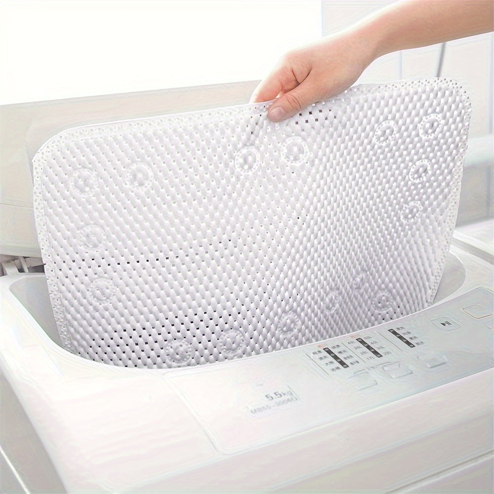 Soft Cushioned Shower Floor Grip Bathtub Mat with Anti-Slip Design and Suction Cups