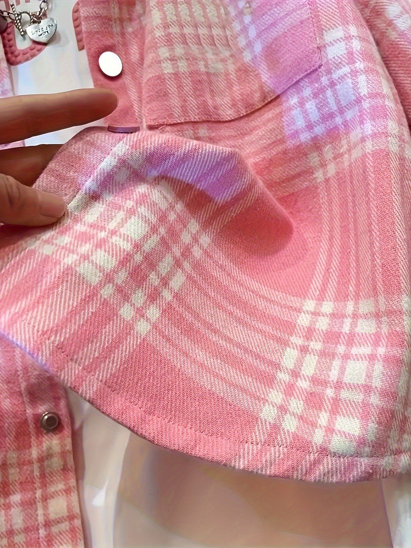 Девочки в клетчатом костюме рубашки 2024 с длинным рукавом, повседневная весна-осень