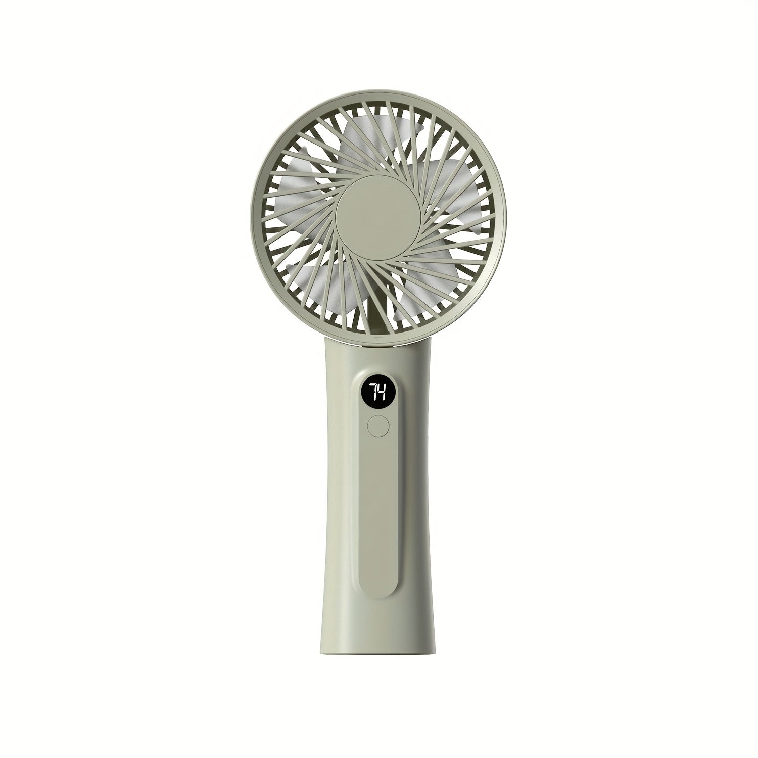 USB Rechargeable Mini Fan with Digital Display, Portable Desk and Outdoor Use