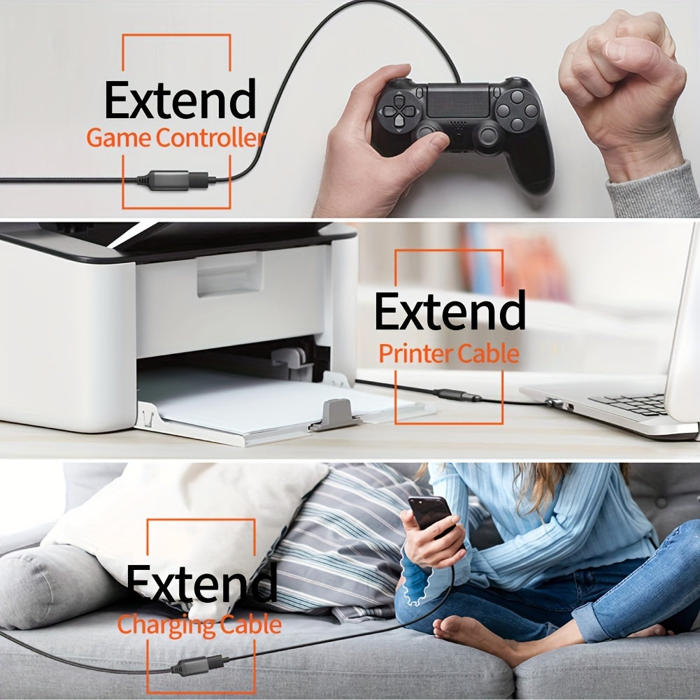 Cable de extensión USB 3.0 macho a hembra 3,05 m Alta transferencia de datos compatible con PC, impresora, webcam