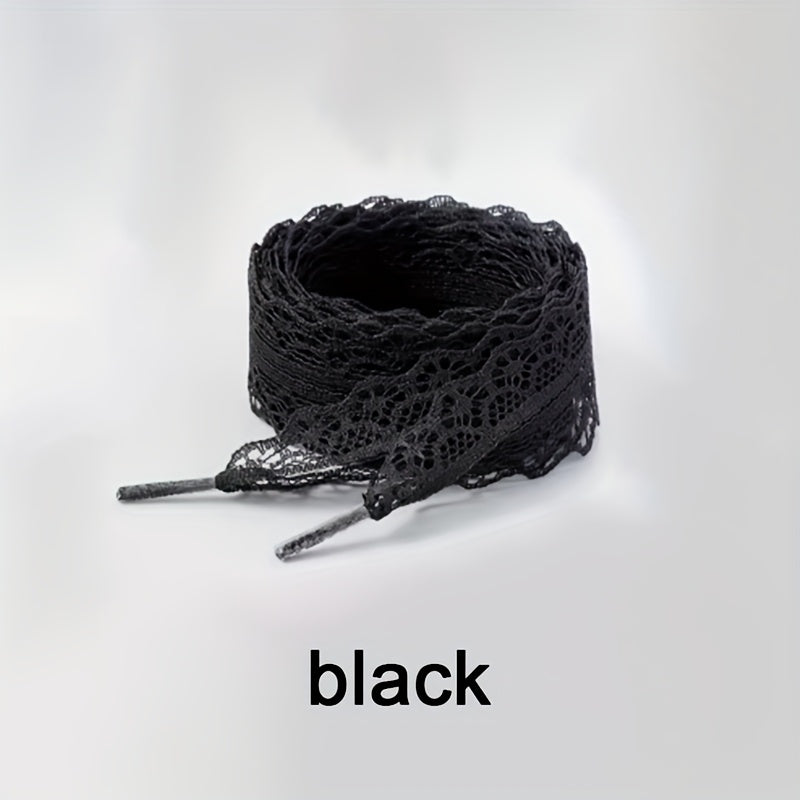 Girls Lace Ballet Shoes Black and White White Small Size Training Shoes