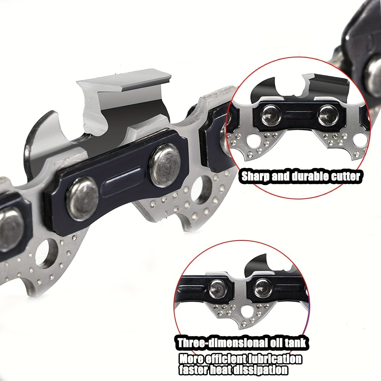 4pcs 16-Inch Chainsaw Chain 3/8 Inch LP Pitch .050 Gauge 56 Drive Links