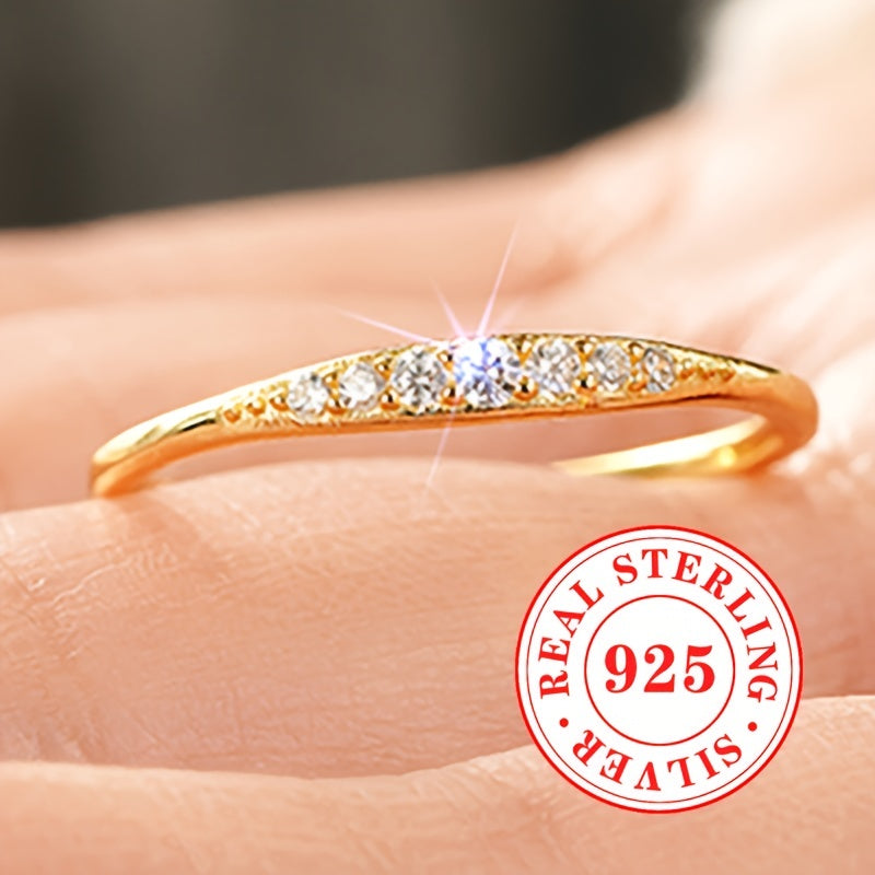 Sterling Silver Eternal Ring with Zirconia for Women Engagement Wedding