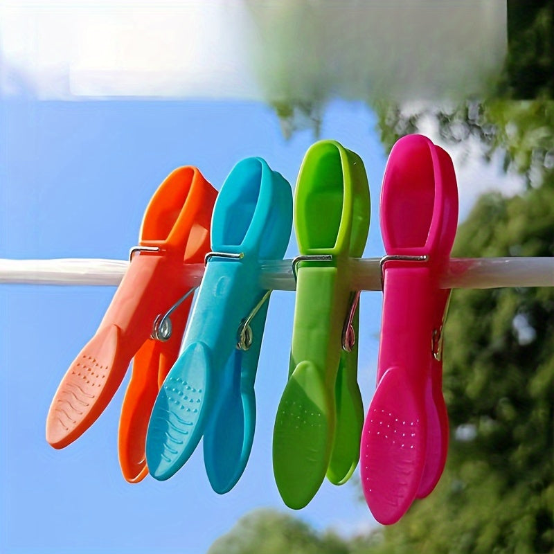 Набор из 24 тяжелых пластиковых прищепок с пружинными зажимами для стирки и сушки