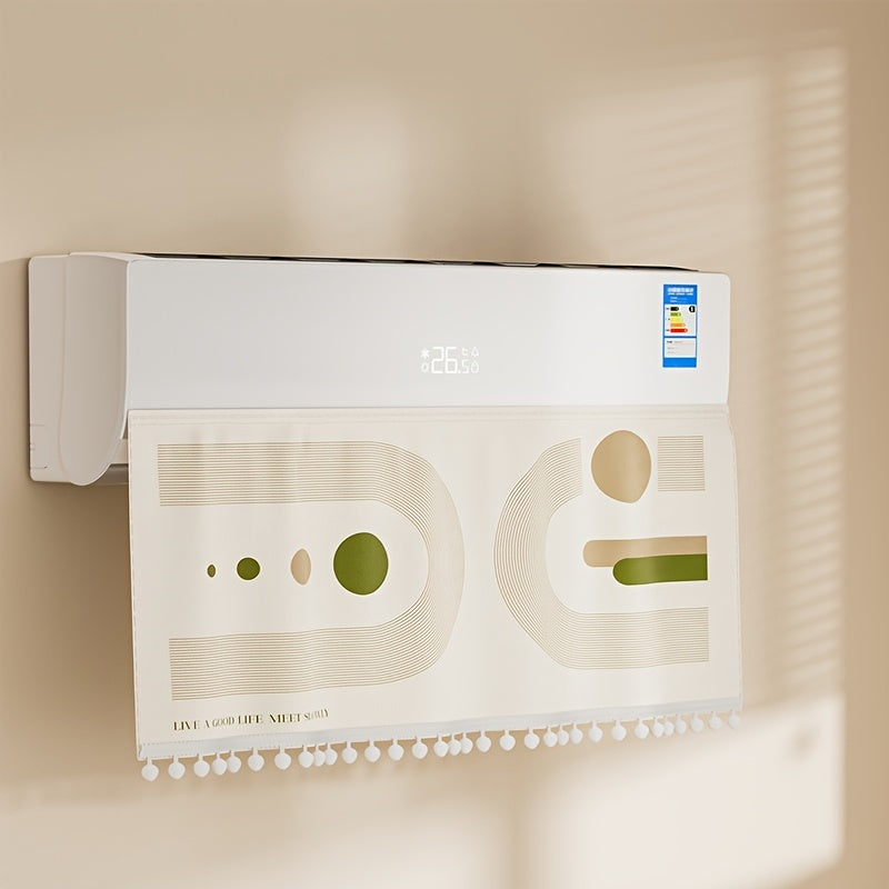 Escudo de deflector de aire acondicionado universal con cortina de tela