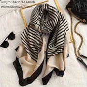 Chiziqli linin sharf ayollar uchun yengil bahor yoz sharf quyoshdan himoya