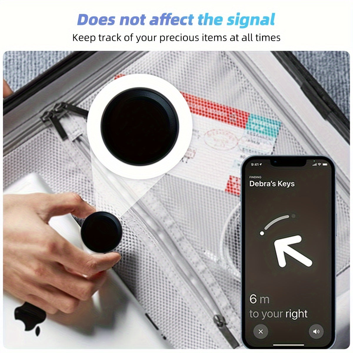 Universal Waterproof Air-tag Holder Mount 2 Pack for Luggage Laptop Bike Car Drone