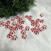 Red and White Candy Cane Decorations for Weddings Christmas and DIY Crafts 50 Pack