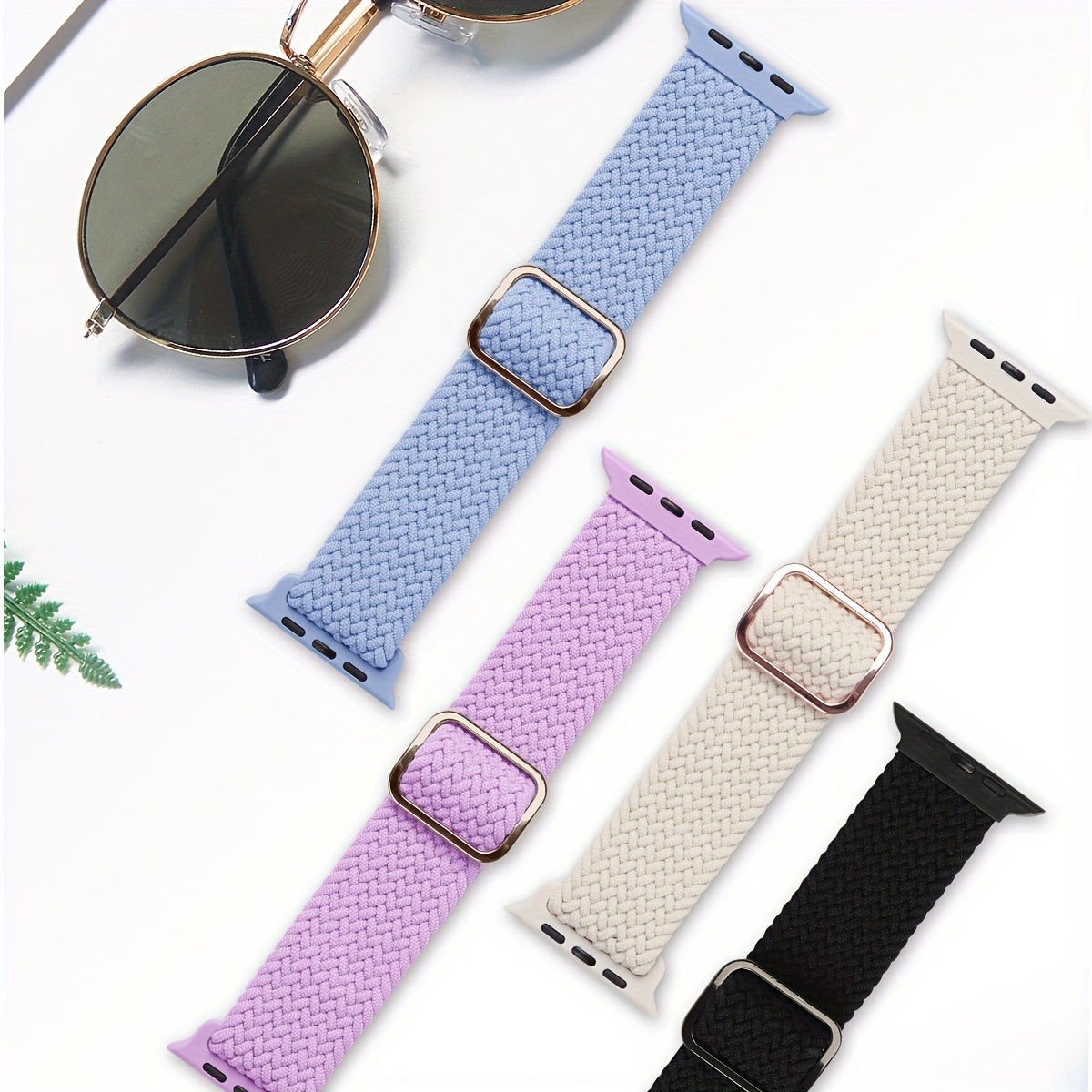 Breathable Nylon Apple Watch Band Pink with Golden Buckle for Series 1-9 SE Ultra