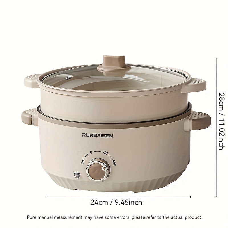 Многофункциональная электрическая сковорода с крышкой для жарки, варки, паровой обработки, тушения, пассеровки, компактный дизайн 220В