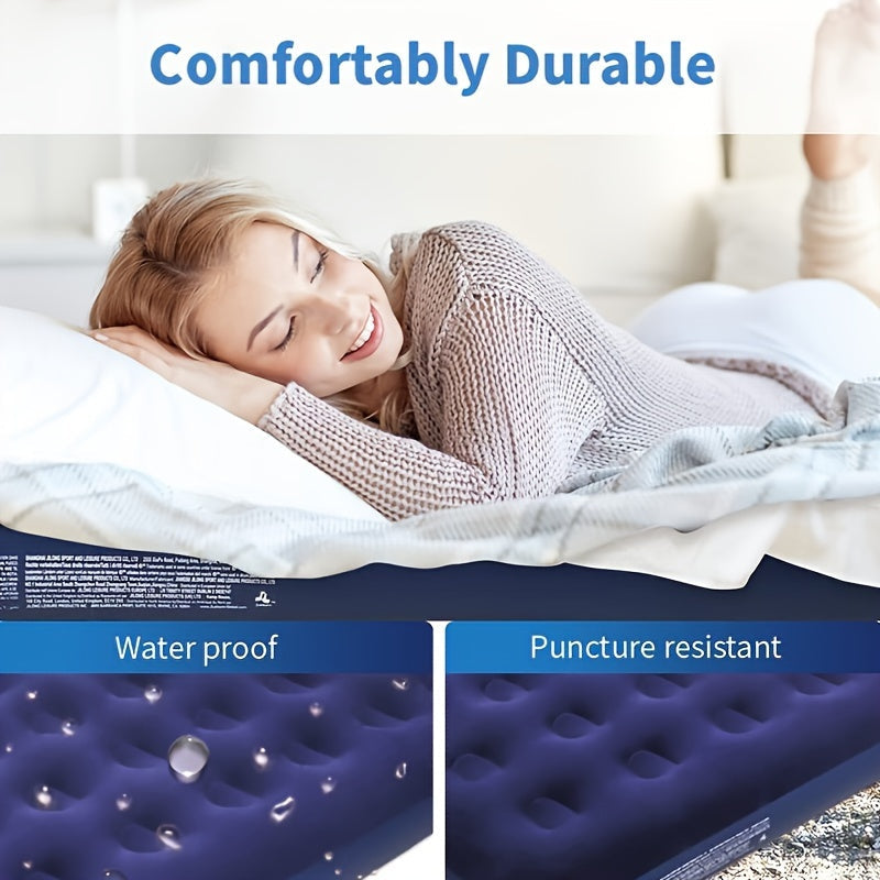 Double Height Inflatable Bed for Home and Camping PVC Air Mattress Durable