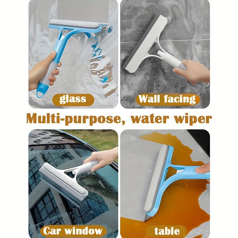 Mustahkam Plastik Tozalash Vositasi - 3-in-1 Ko'p Maqsadli Shisha Squeegee Dush Eshiklari, Avtomobil Derazalari va Oshxona Stol usti uchun
