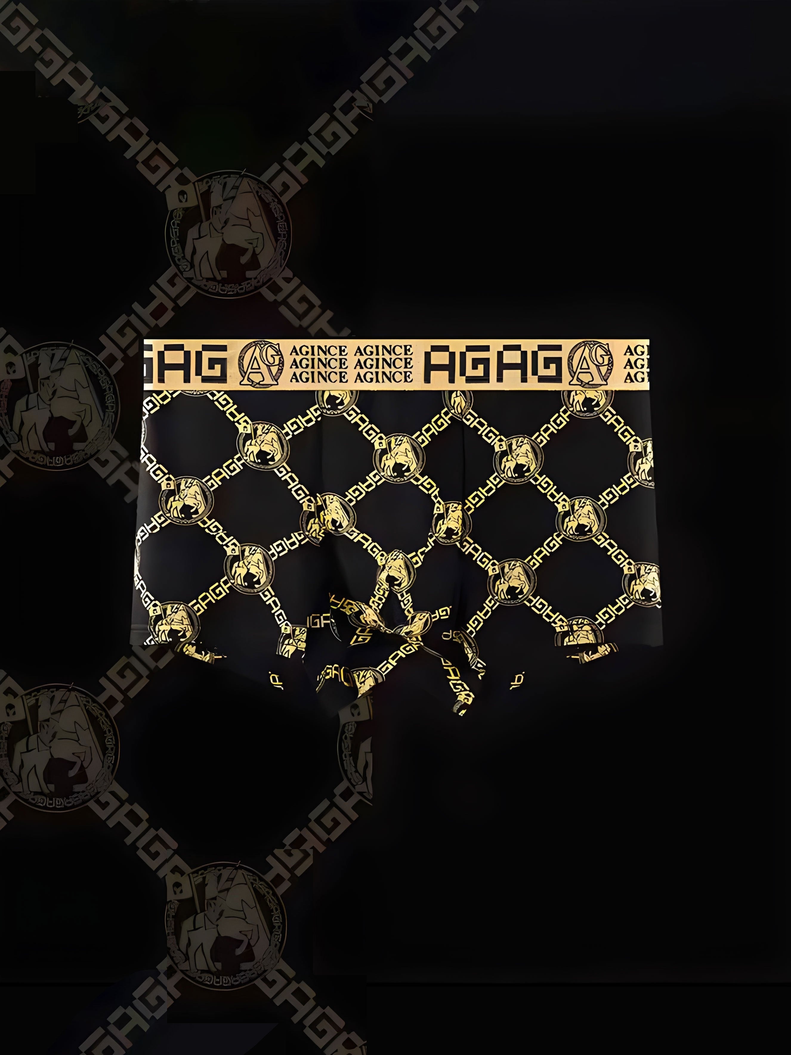 4 dona erkaklar uchun boxer shortlari, yuqori cho'ziluvchan polyester mato bilan, havo o'tkazuvchi va teriga do'st, tasodifiy qisqa uslubda chiziqli naqsh bilan.