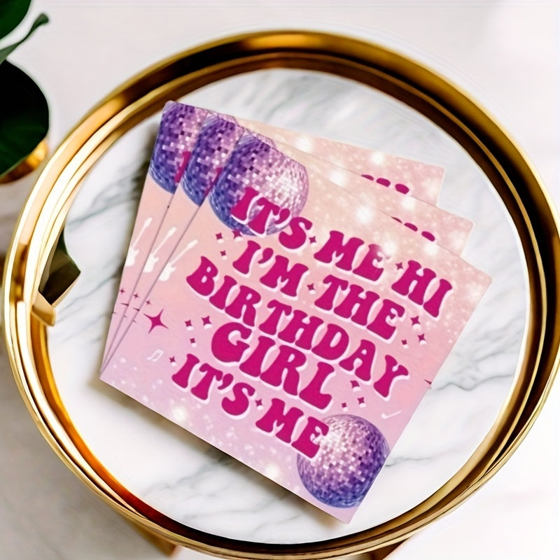 Набор из 20 одноразовых салфеток в стиле Singer для вечеринок, праздников и мероприятий