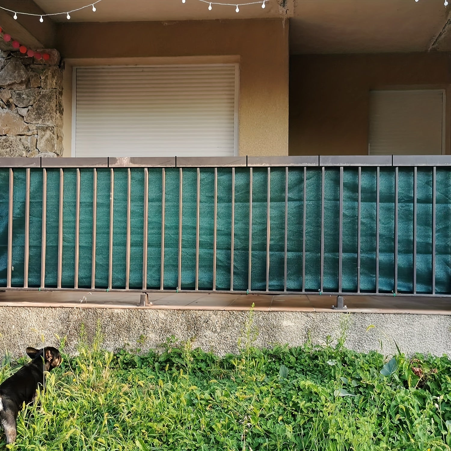Green Balcony Privacy Screen Sun Shade Cloth with Grommets for Garden Patio and Greenhouse