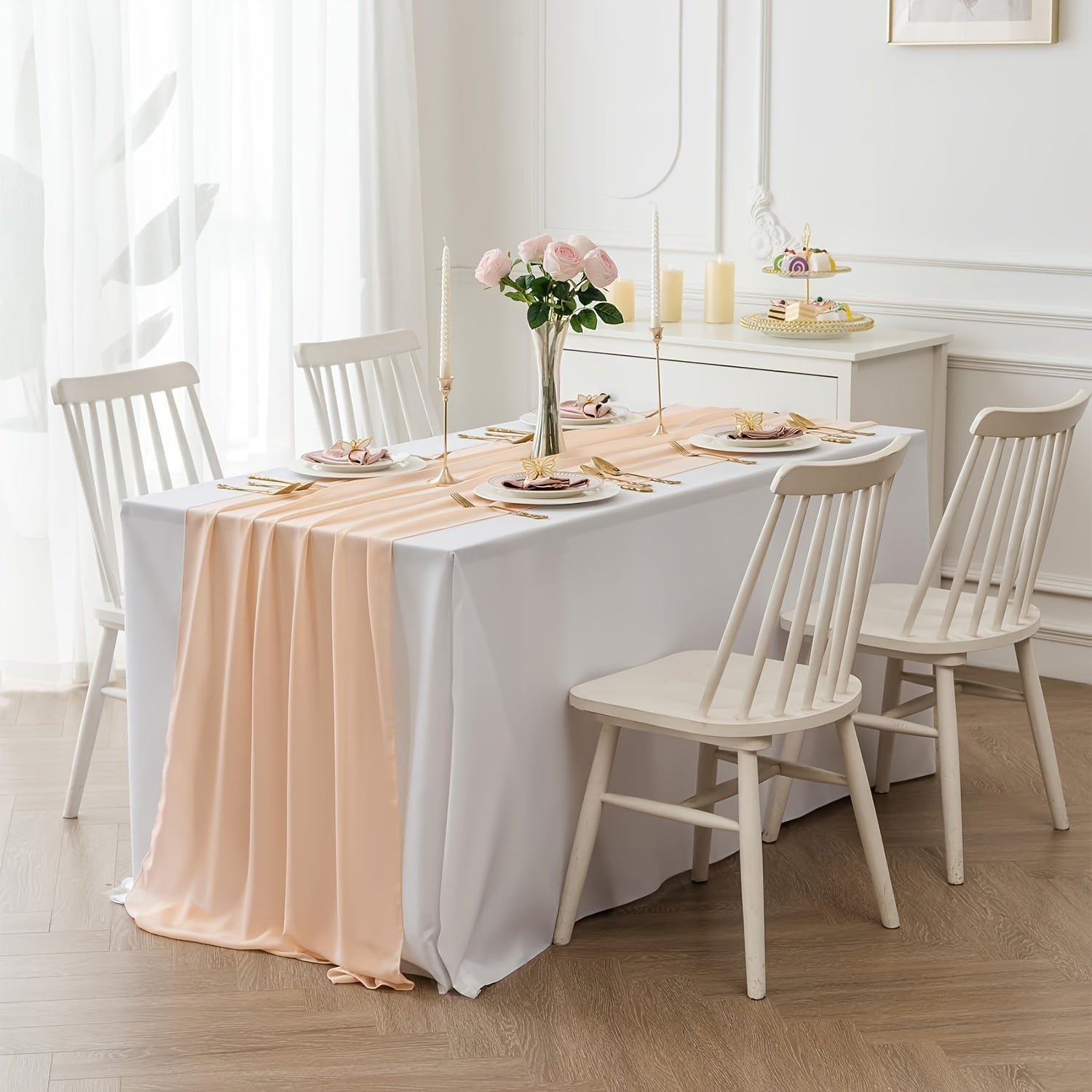 Chiffon Table Runner for Weddings Parties Banquets and Gifts