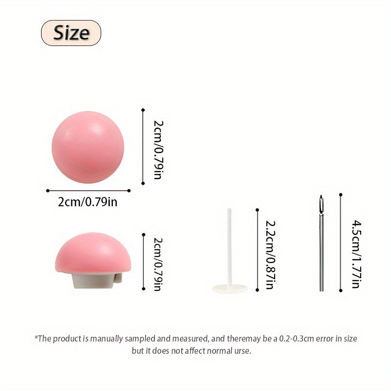 Set of 6 or 8 Mushroom Head Bedding Clips for Securing Sheets and Quilts