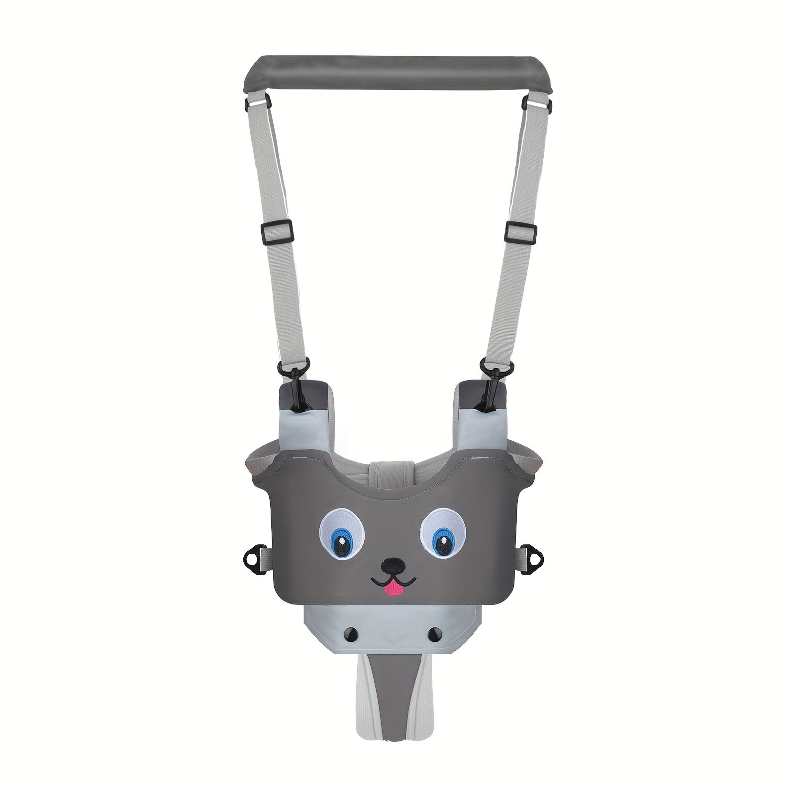 Adjustable Baby Walker Harness with Cartoon Embroidery Breathable Learning Aid for Infants and Toddlers 0-3 Years
