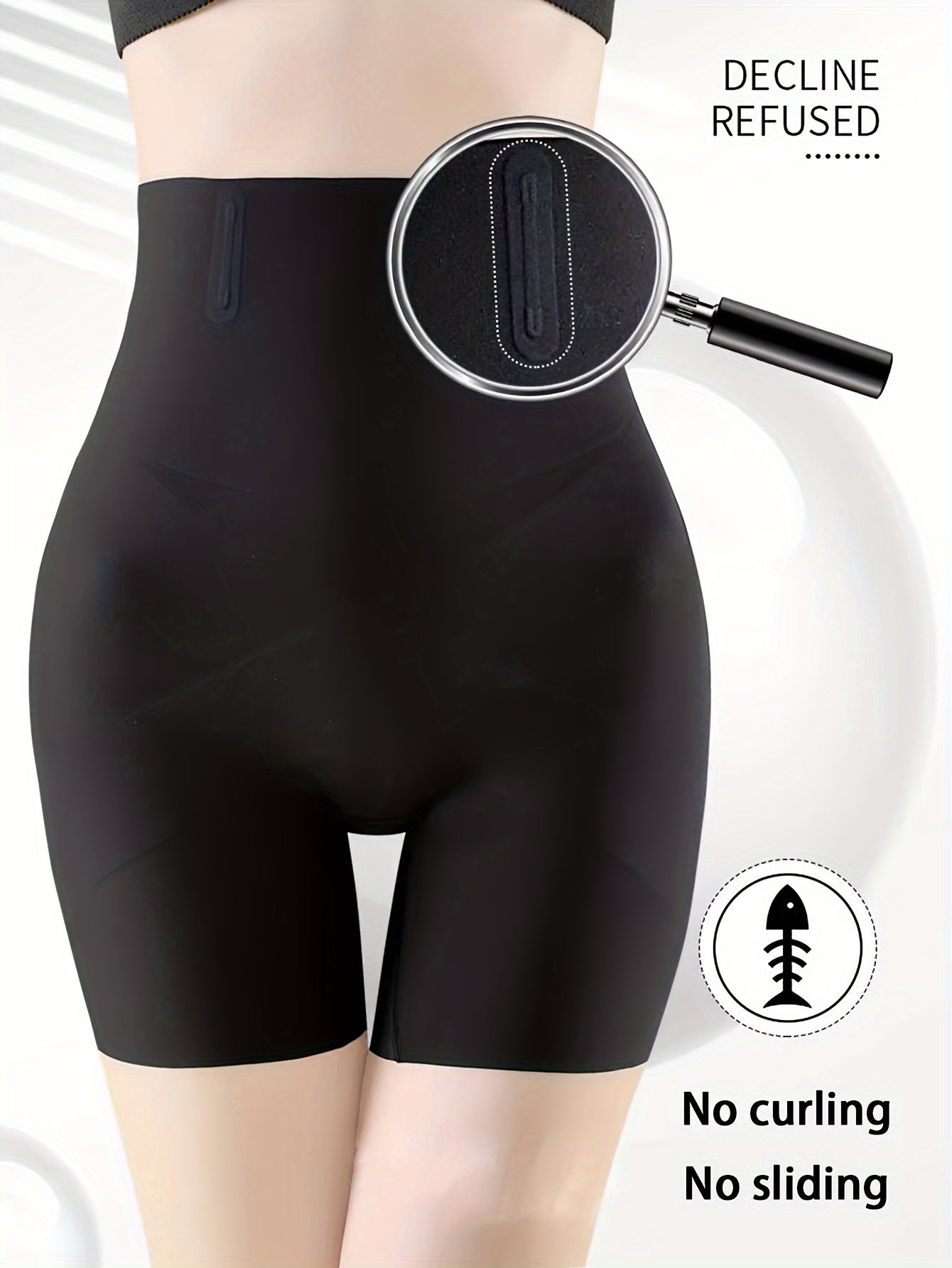 Pantalones cortos moldeadores de cintura alta para mujer con control de abdomen y tela transpirable
