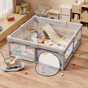 Indoor and Outdoor Play Yard with Anti-Slip Base Gate for Kids and Toddlers