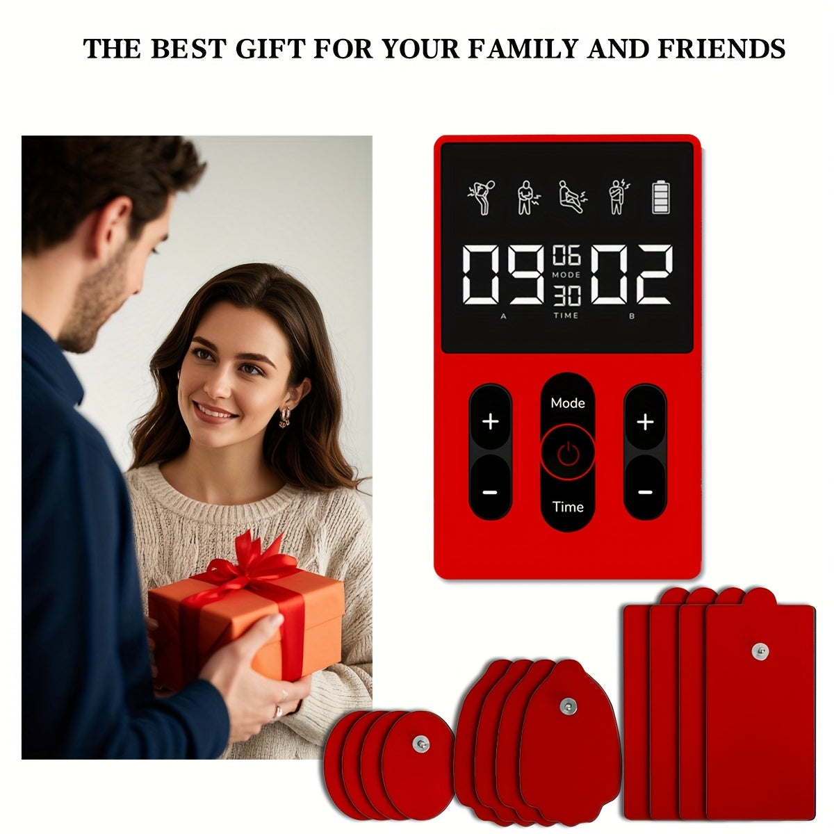 Portativ 4-in-1 massajchi, 36 kuch darajasi, 12 rejim va 6 vaqt sozlamasi bilan. Qayta zaryadlanadigan litiy batareyasi, USB zaryadlash, butun tana va teri massaji uchun ideal. Zamonaviy dizayn bilan