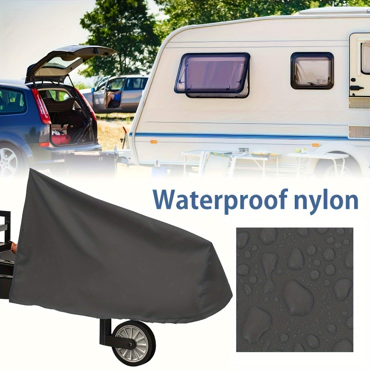 RV Hitch Cover Waterproof Dustproof Universal Fit Nylon Trailer Cover