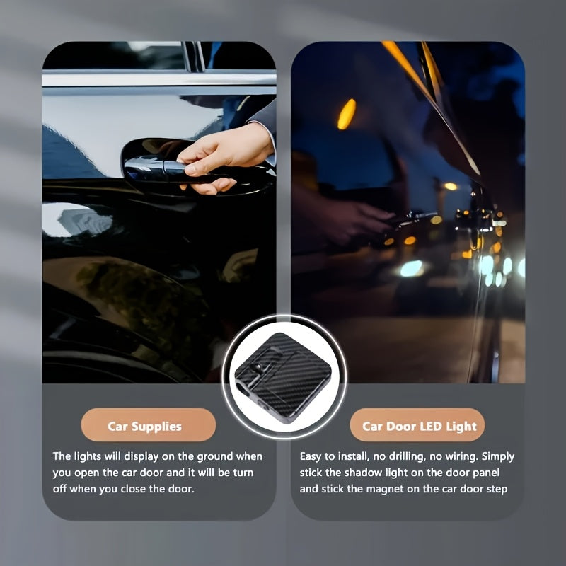 Universal LED Car Door Welcome Lights Two-Pack Battery-Free Easy Install