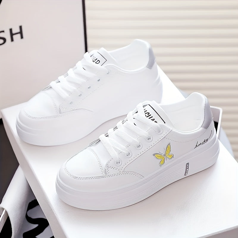 Women's White Breathable Sneakers for Casual, Running, Fitness, Hiking