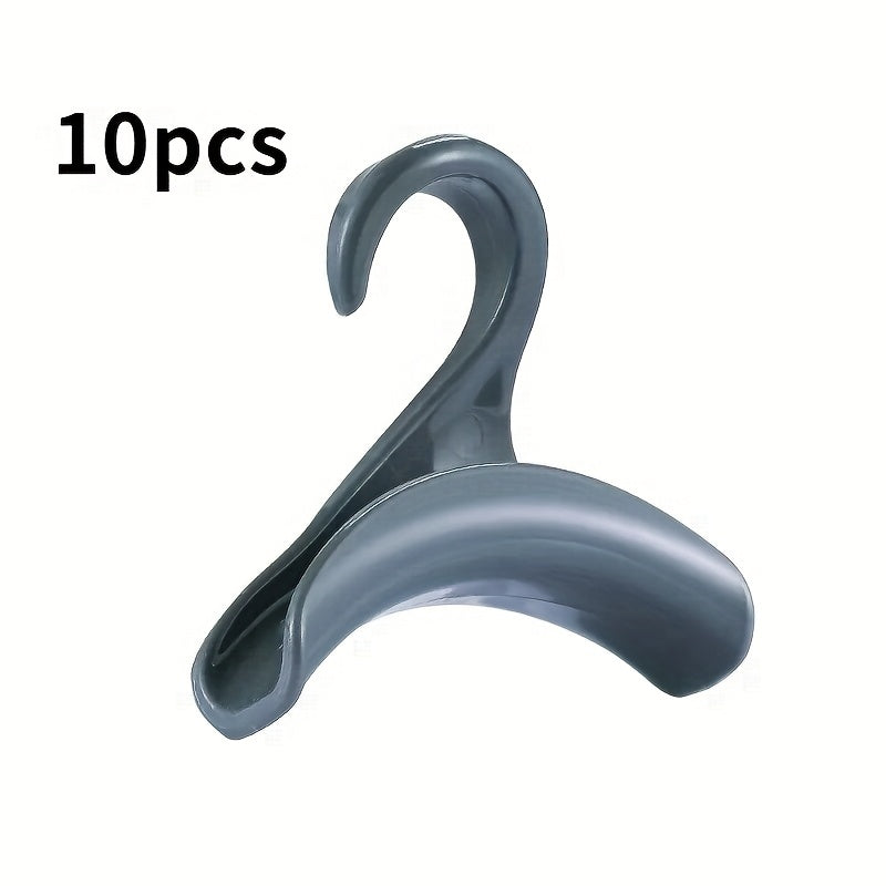 Set of 10 Space-Saving Hooks for Handbags Belts Scarves and Hats