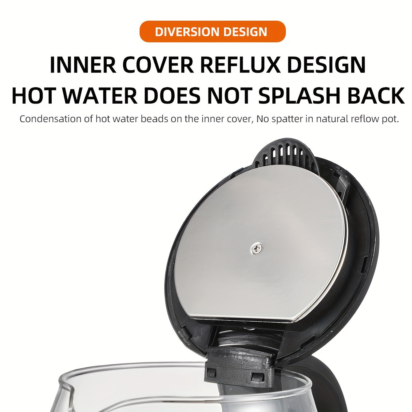 1 dona FLZH Elektron Shisha Choynak, 2.0L, Tez Qaynatish, Moviy Yorug'lik, Noxush Metall Filtri, Keng Ochiq, 220-240V Yevropa Ustuni, Hidi Yo'q, Og'ir Metallsiz, Choy va Issiq Suv Uchun