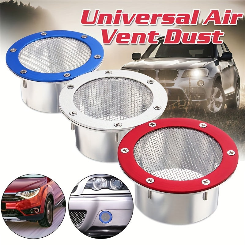 Universal Car Racing Air Duct Pipe Grill Bumper Vent Aluminum Cover 76MM