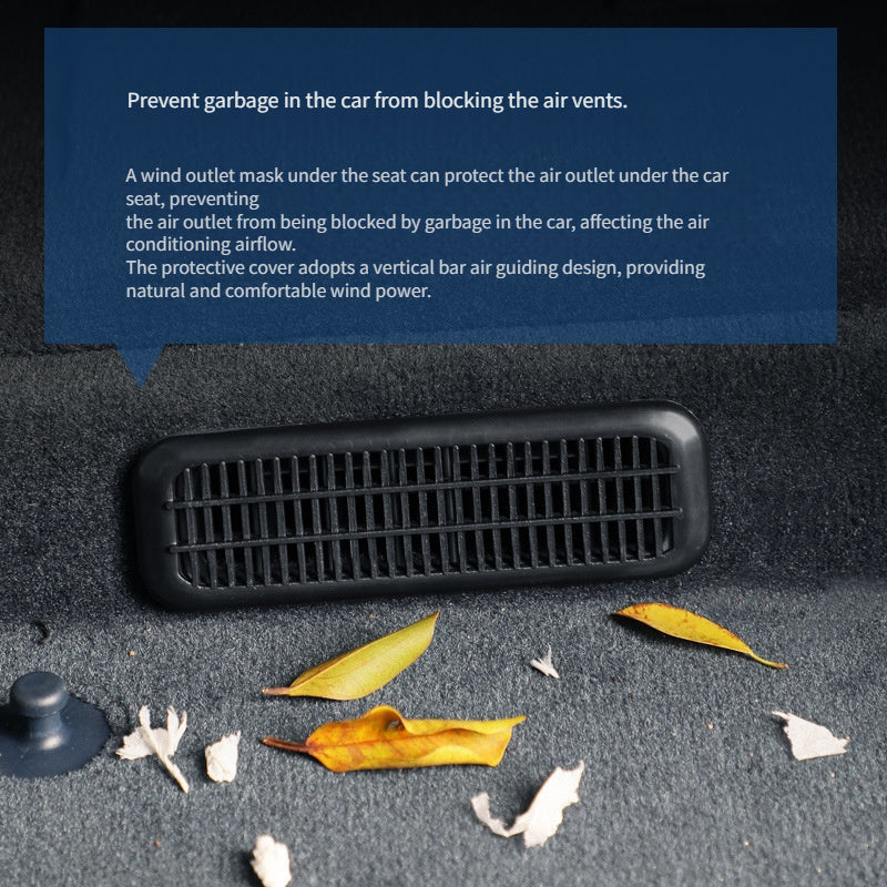 Seat Under Vent Protection Shield Scratch-Resistant ABS Vent Guard for Airflow