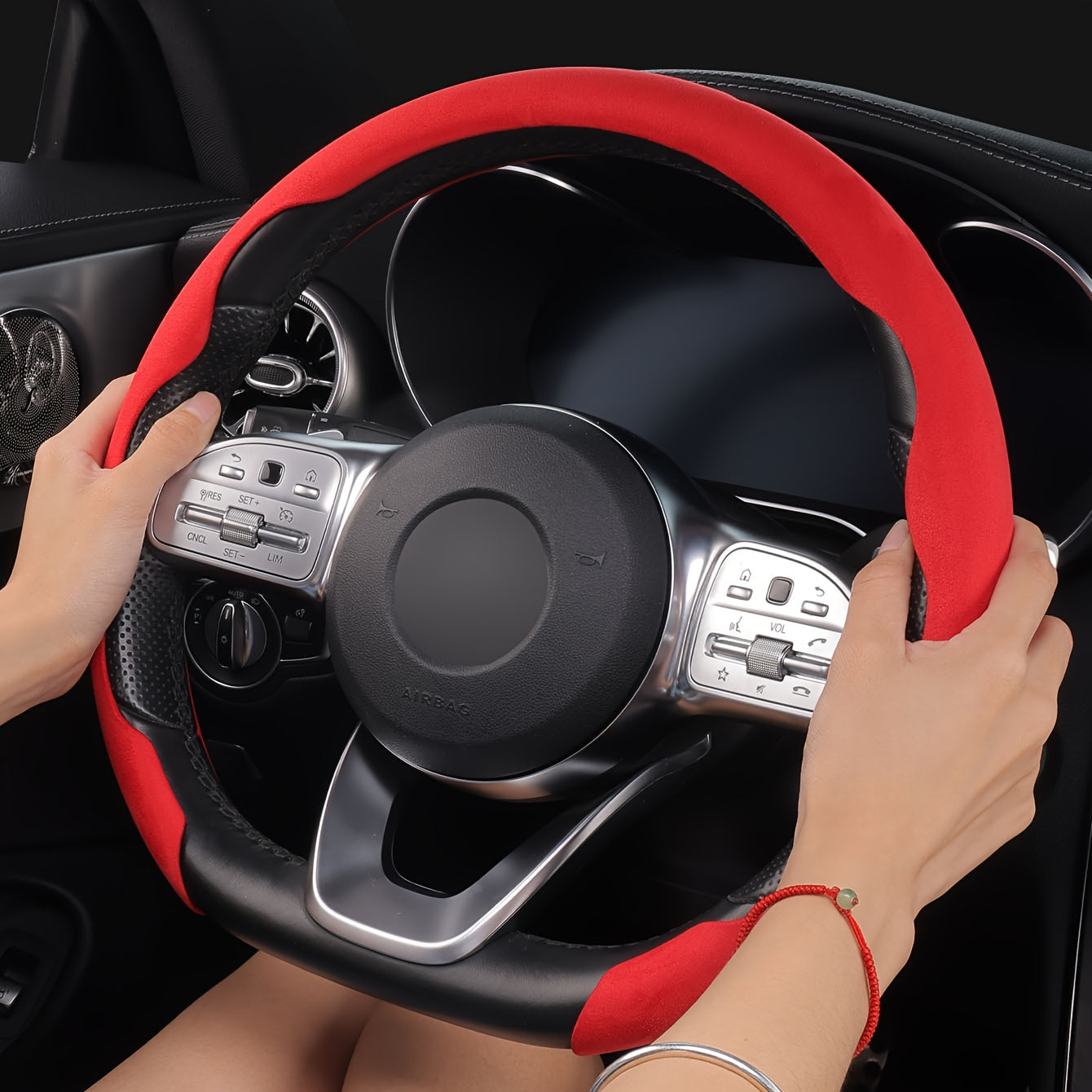 Non-Slip Universal Steering Wheel Cover Sweat-Absorbing Buckle for Cars
