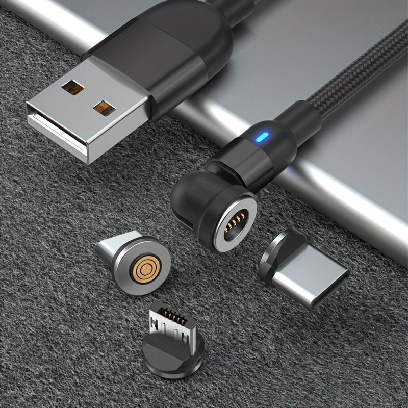 Universal Magnetic Charging Cable Fast Charging 3A Rotating Bending Data Cord